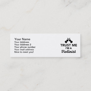 Minitarjeta De Visita Confíe en que yo es violinista