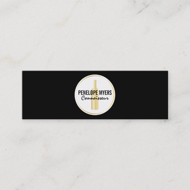 Minitarjeta De Visita Connoisseur | Botella de oro (Anverso)