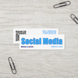 Minitarjeta De Visita Consultor de medios social del impacto con código