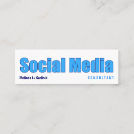 Minitarjeta De Visita Consultor de medios social del impacto con código