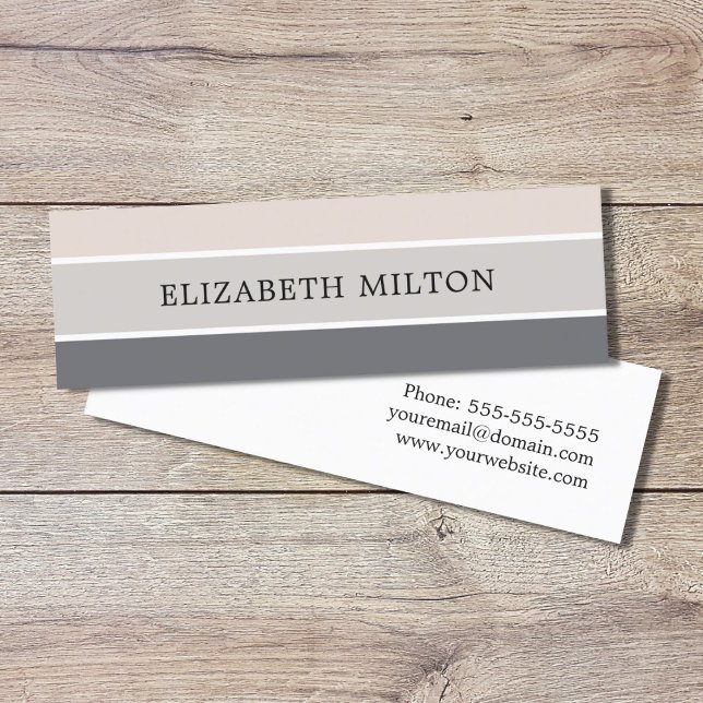 Minitarjeta De Visita Consultor elegante simple de rayas pasteles (Subido por el creador)