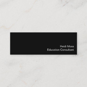 Minitarjeta De Visita Consultor minimalista de Educación Profesional