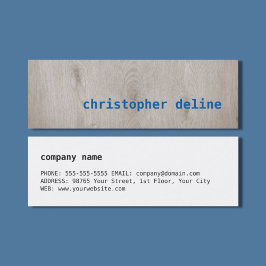 Minitarjeta De Visita Consultor moderno Guay Wooden Blue