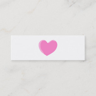 Minitarjeta De Visita Corazón rosado bonito del amor