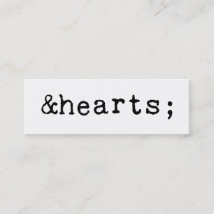 Minitarjeta De Visita Corazones en HTML