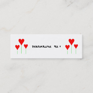 Minitarjeta De Visita Corazones florales femeninos