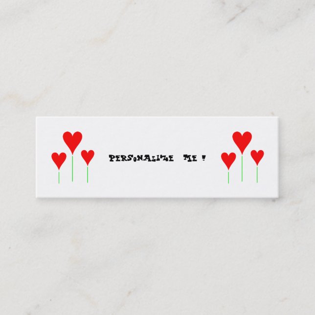 Minitarjeta De Visita Corazones florales femeninos (Anverso)