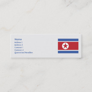Minitarjeta De Visita Corea del Norte - flaca