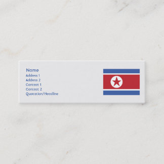 Minitarjeta De Visita Corea del Norte - flaca
