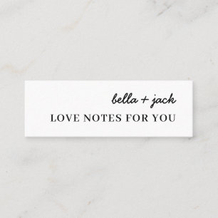 Minitarjeta De Visita Cosas que amo de ti Diseño Romántico