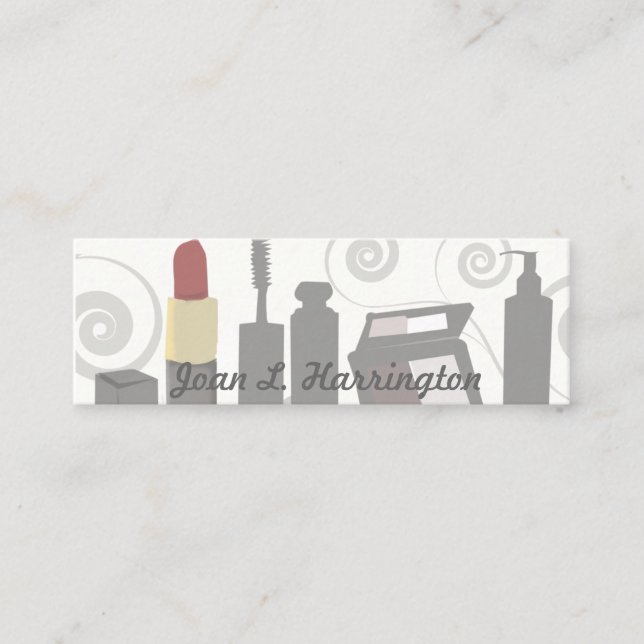 Minitarjeta De Visita Cosmetóloga Feminista Moderna Swirl (Anverso)