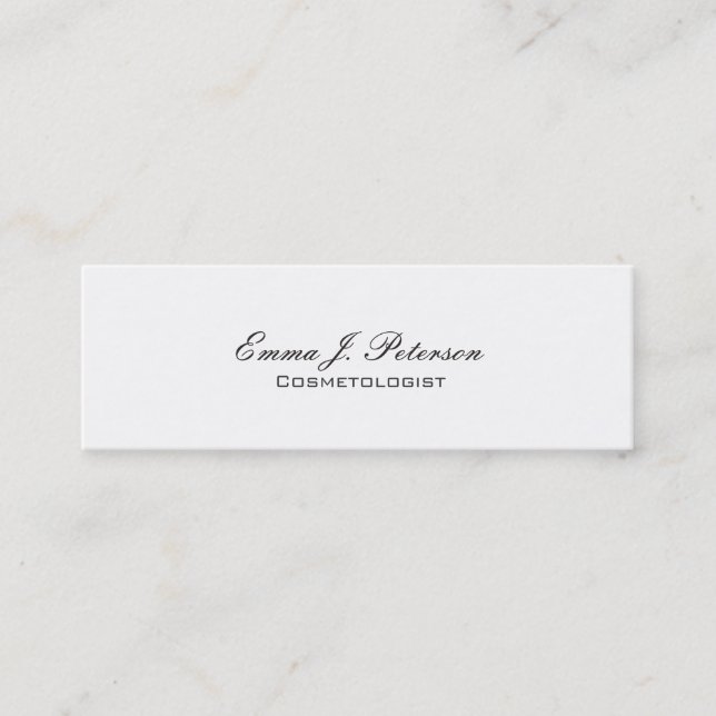 Minitarjeta De Visita Cosmetólogo delgado delgado delgado maquillaje art (Anverso)