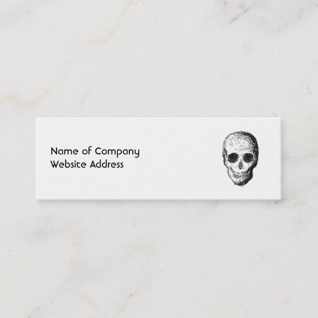 Minitarjeta De Visita Cráneo negro (Anverso)