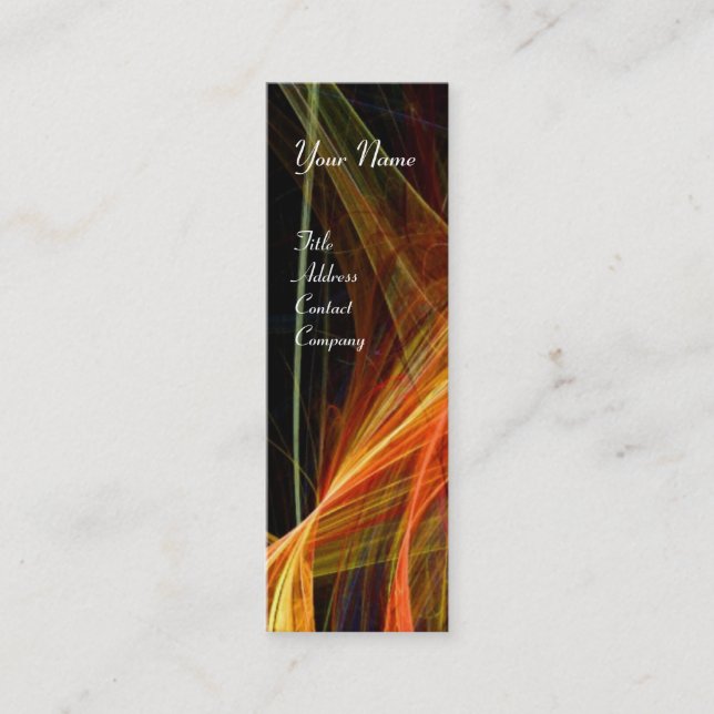 Minitarjeta De Visita CRAZY FOTON MONOGRAM gema amarillo (Anverso)