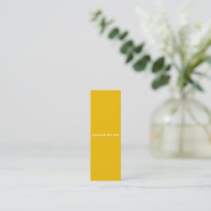 Minitarjeta De Visita Crea tu propio diseño amarillo personalizado