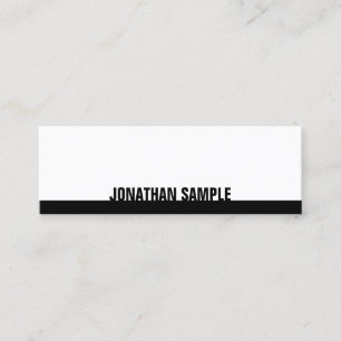 Minitarjeta De Visita Creativo BW moderna elegante plantilla en blanco n