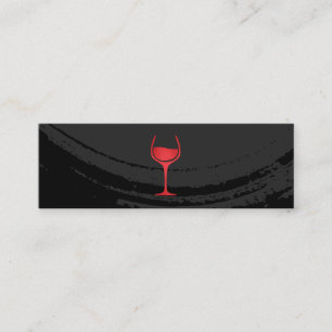 Minitarjeta De Visita Cristal de vino negro cepillado artístico