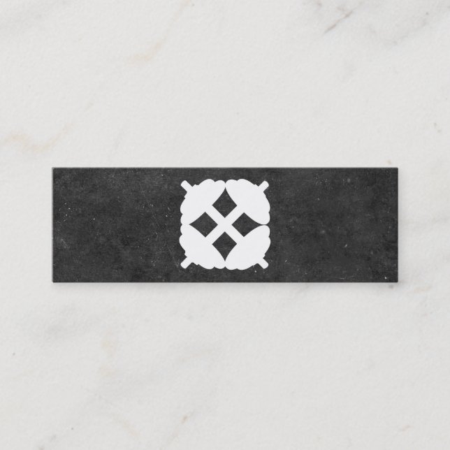 Minitarjeta De Visita Cruce de Dumbbell | Entrenador personal (pizarra) (Anverso)