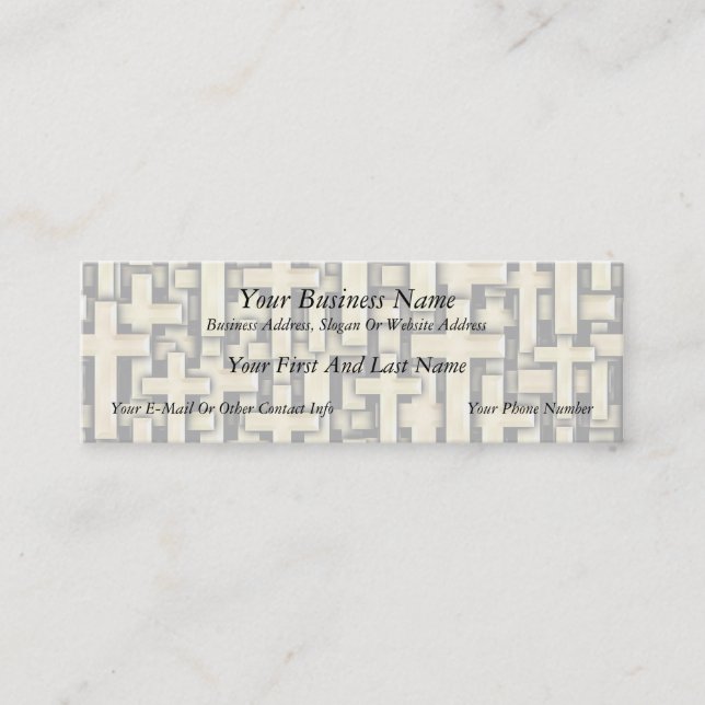 Minitarjeta De Visita Cruces dorados (Anverso)