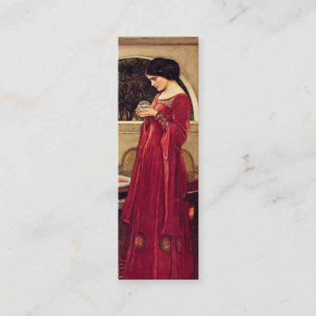 Minitarjeta De Visita Crystal Ball Bookmark de John W. Waterhouse (Anverso)