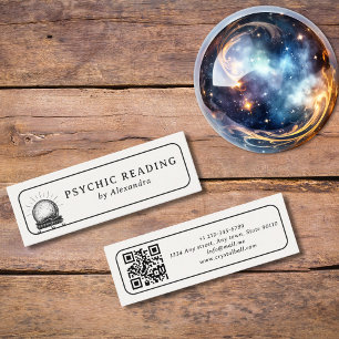 Minitarjeta De Visita Crystal Ball Esoteric Psíquico medio código QR