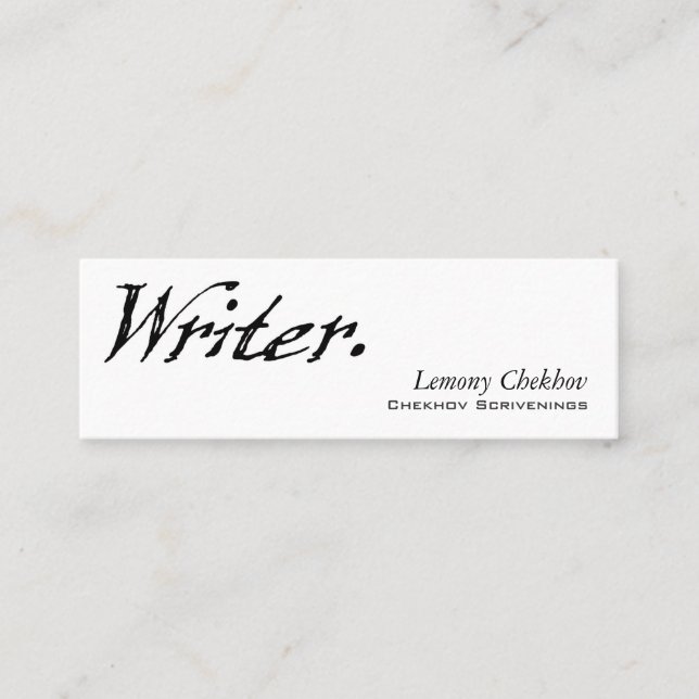 Minitarjeta De Visita Cuenta del escritor cuatro (Anverso)