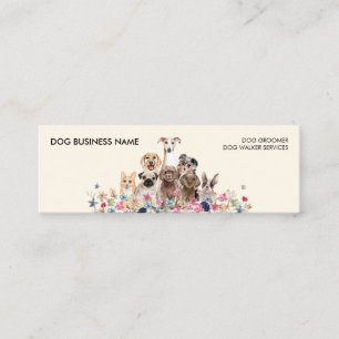 Minitarjeta De Visita Cuidados de perros Walker Groomer