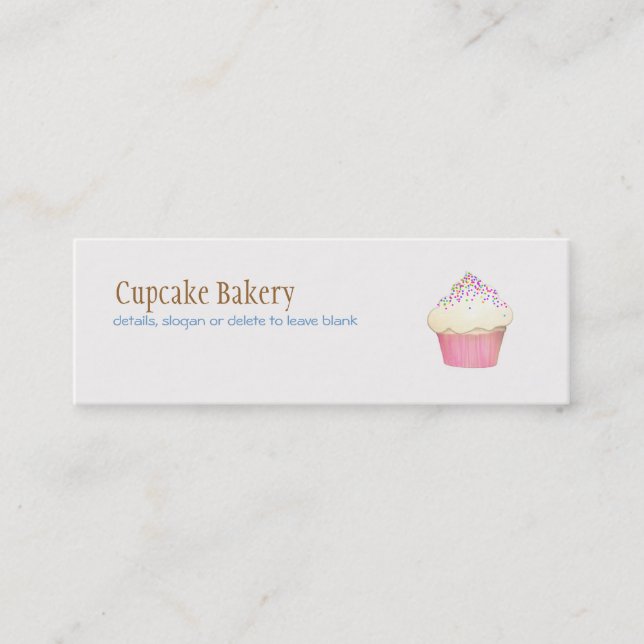 Minitarjeta De Visita Cupcake Bakery MIni Business Card (Anverso)