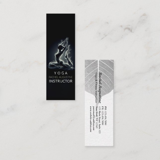 Minitarjeta De Visita Curador de Reiki de yoga, una pierna de paloma (Anverso / Reverso)