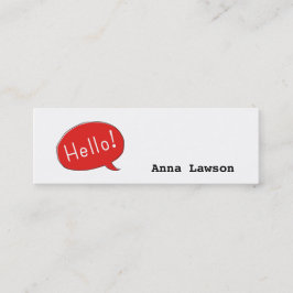 Minitarjeta De Visita Cute and Hello sencillas! business card