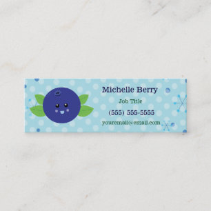 Minitarjeta De Visita Cute Blueberry