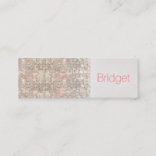 Minitarjeta De Visita Cute Faux Sequins Beauty Fashion Makeup Artist 2