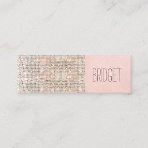 Minitarjeta De Visita Cute Faux Sequins Belleza Artista de maquillaje de