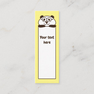 Minitarjeta De Visita Cute marcador de página de panda amarillo memo