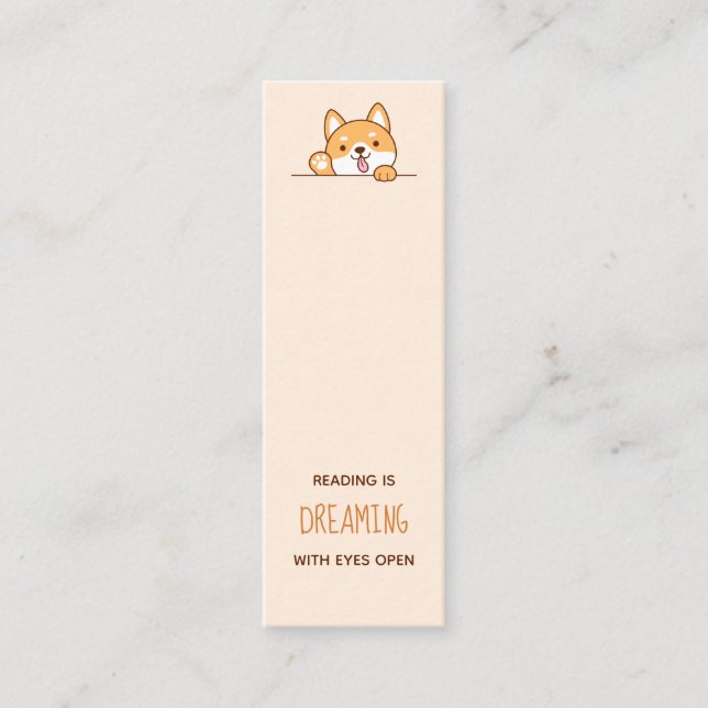 Minitarjeta De Visita Cute Shiba Inu Corgi Dog Bookmark Cita (Anverso)