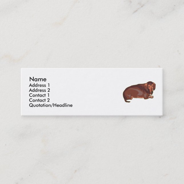 Minitarjeta De Visita Dachshundnt (Anverso)