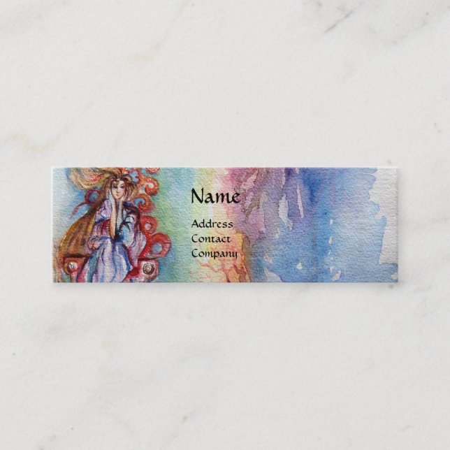 Minitarjeta De Visita DAMA DEL LAGO, Mágica y Misterio (Anverso)