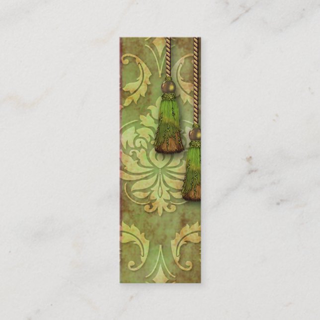 Minitarjeta De Visita Damasco del diamante, MARRUECOS en rojo y (Anverso)