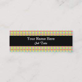 Minitarjeta De Visita Dazzle Check Black Skinny