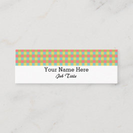 Minitarjeta De Visita Dazzle Check franja blanca delgado