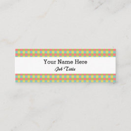 Minitarjeta De Visita Dazzle Check white skinny