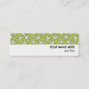 Minitarjeta De Visita Dazzle Multi Green raya blanca delgada