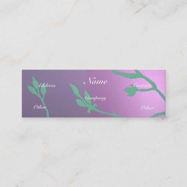 Minitarjeta De Visita Delicia de lavanda antigua (Anverso)