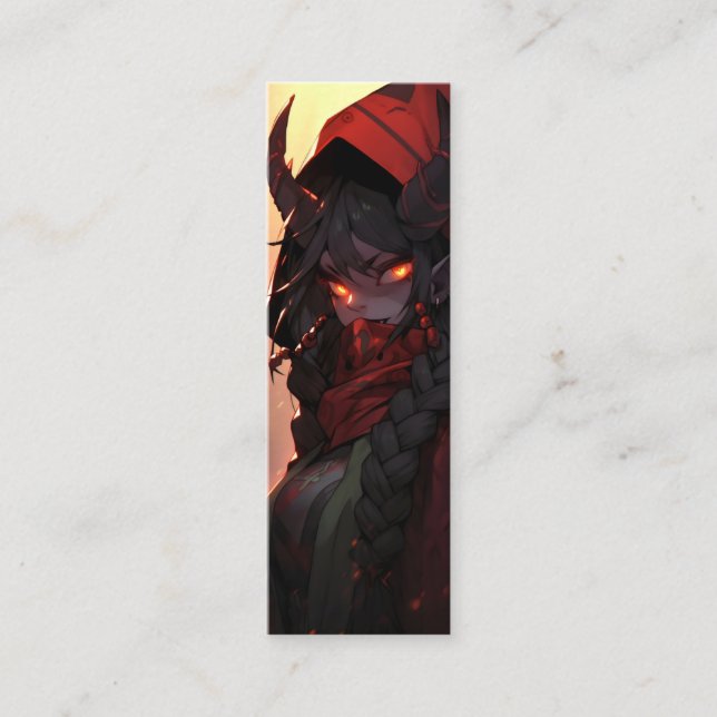 Minitarjeta De Visita Demon Chica Anime (Anverso)