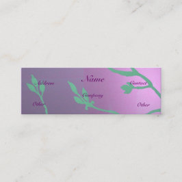 Minitarjeta De Visita Deplante floral azul de lavanda antigua