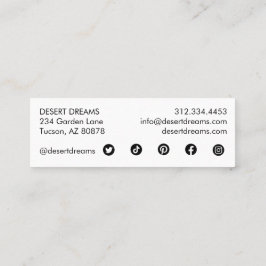 Minitarjeta De Visita Desierto de flores moradas Cactus foto viaje