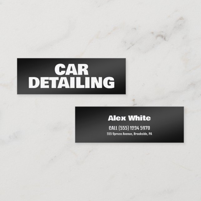 Minitarjeta De Visita Detailer de coches (Anverso / Reverso)