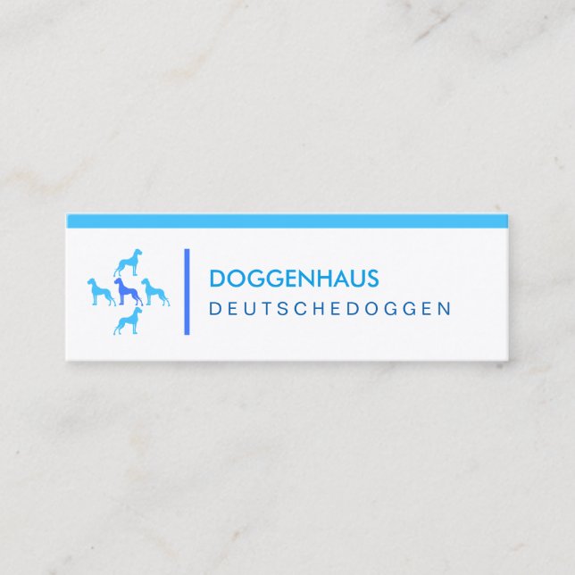 Minitarjeta De Visita Deutsche Doggen Visitenkarten (Anverso)