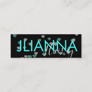 Minitarjeta De Visita Diamantes flotantes Makeup Salon Nails Eyelashes