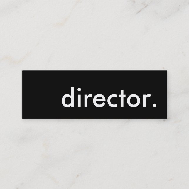 Minitarjeta De Visita director. (Anverso)